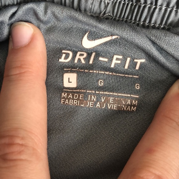 Grey with pink seams Nike DriFit athletic shorts - Picture 3 of 6